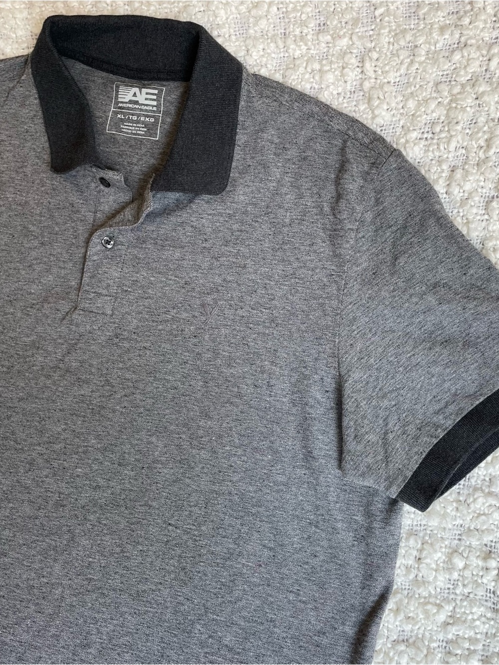 American Eagle Outfitters AE 24/7 Club Pique Polo Shirt- Men’s Size XL